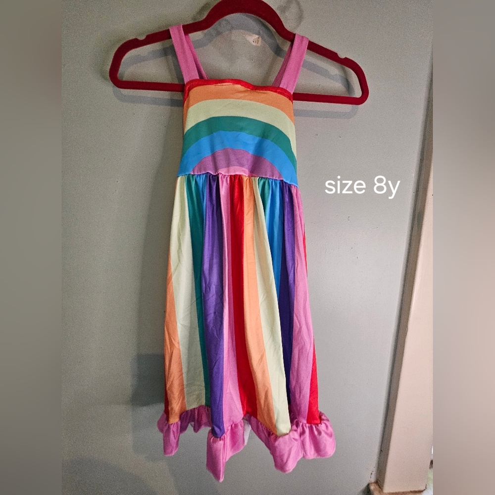 Cute rainbow girls dress